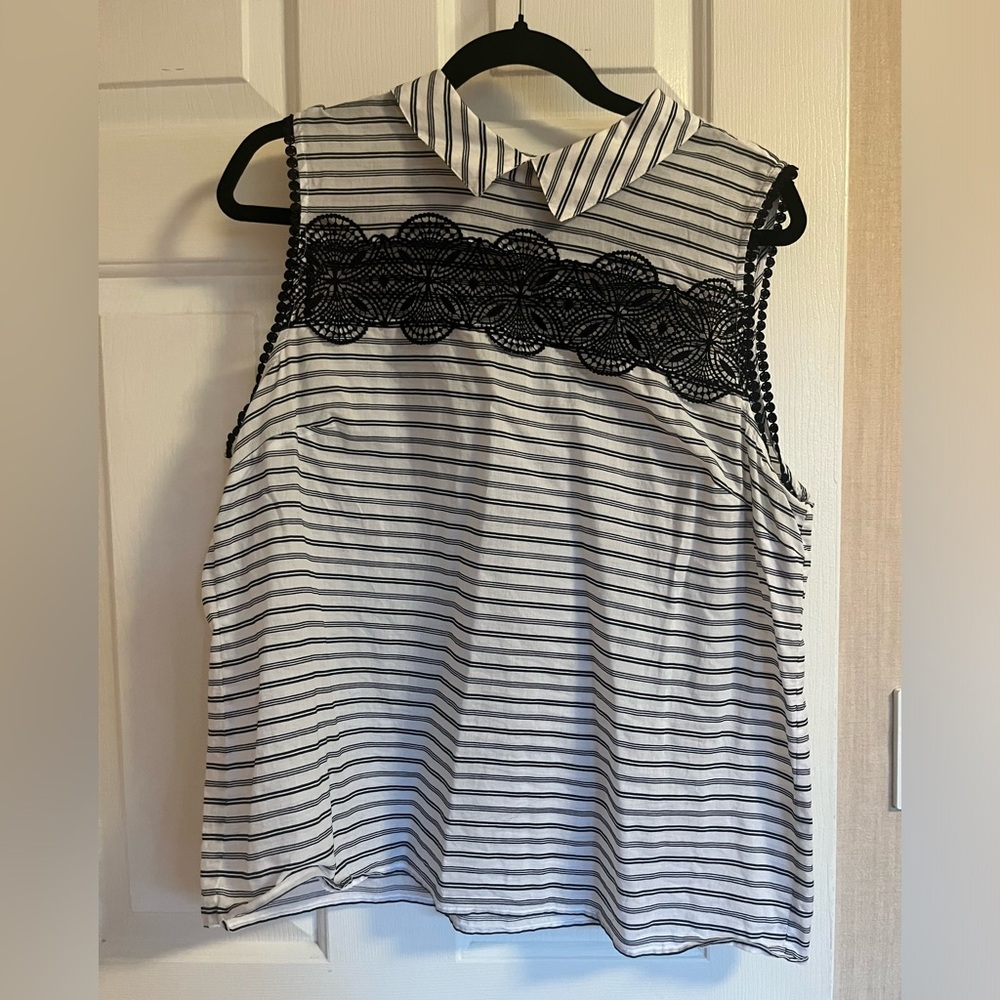 Karl Lagerfeld Lace Insert Top